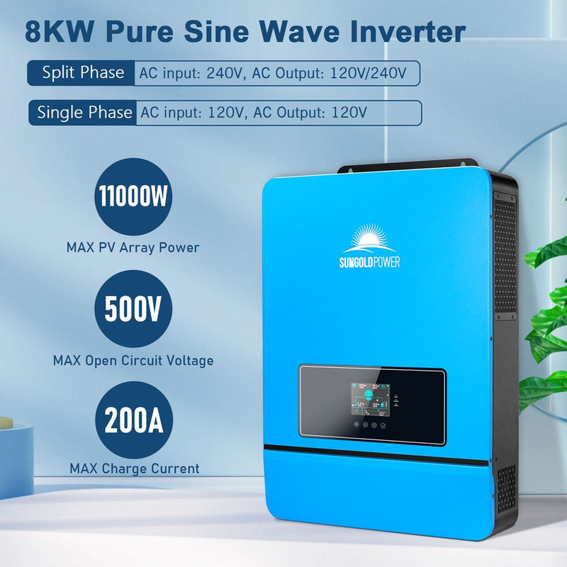 SunGoldPower 16KW 48V Split Phase Solar Inverter (2 Units Parallel) SPH8K48SPx2