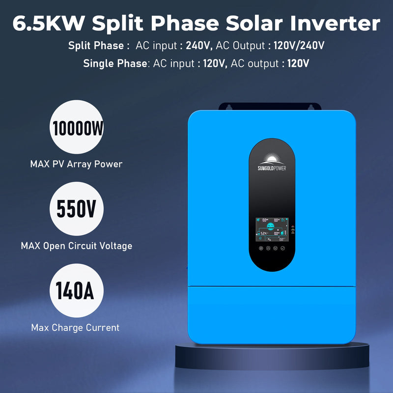 SunGoldPower 6.5KW 48V Split Phase Solar Inverter SPH6548P