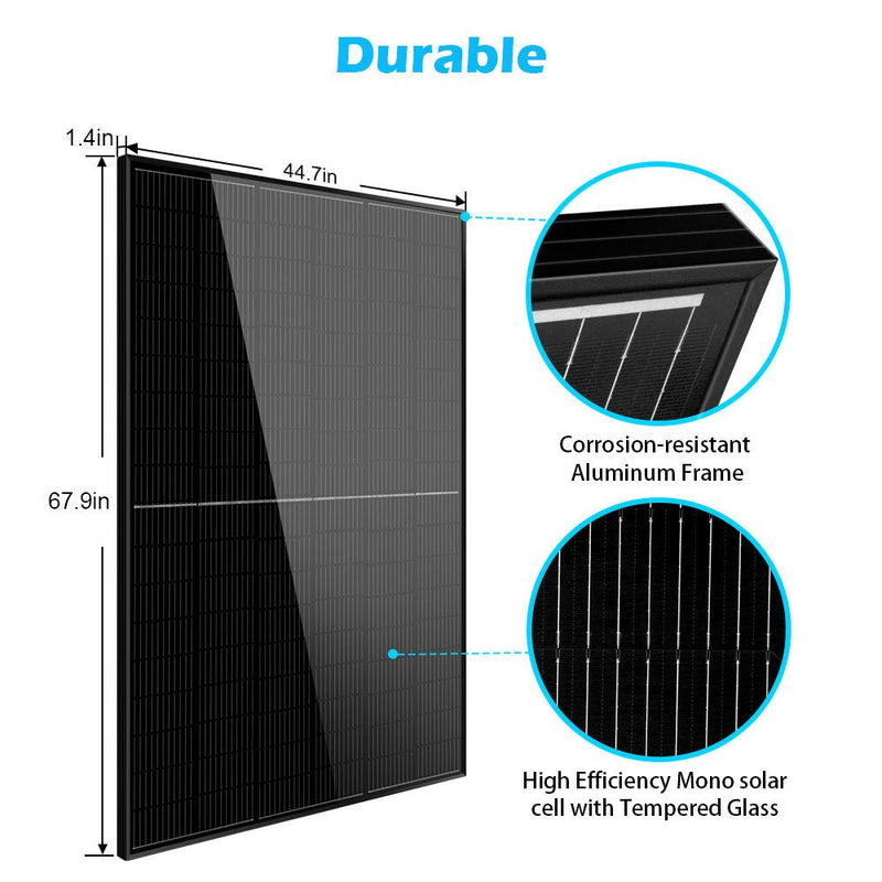 SunGoldPower 415W MONO BLACK PERC SOLAR PANEL FULL PALLET (32 PANELS) UL61730 SG-415WMx32