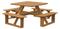 A&L Furniture Co. 44" Amish-Made Square Poly Walk-In Picnic Tables AL5240