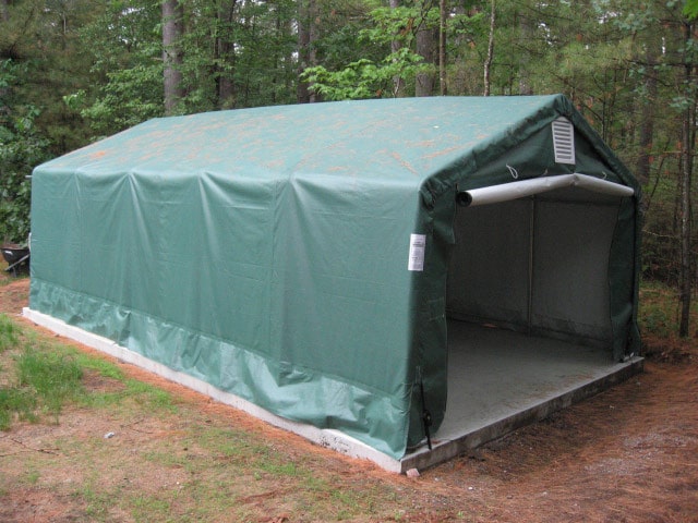 Rhino Shelters Instant Garage 12’W x 40’L x 8’H – (Extended House Style) GA124008R