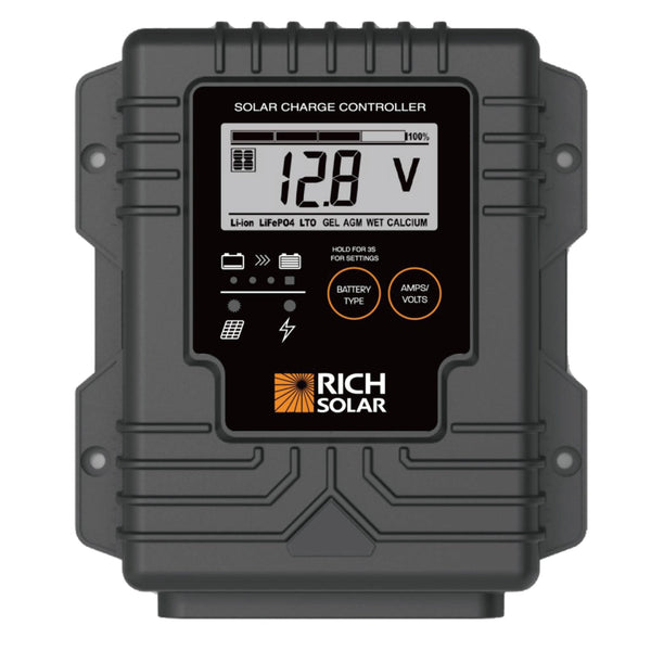 Rich Solar BRAVO Waterproof 10 | 10 Amp Waterproof PWM Solar Charge Controller | Waterproof 10A 12V PWM Solar Controller for RVs, Trailers, Campers, Vans, Boats, Off-Grid | #1 Waterproof Solar Controller