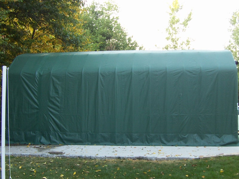 Rhino Shelters Instant Garage 12’W x 28’L x 12’H (Extended Barn Style) PB122812B