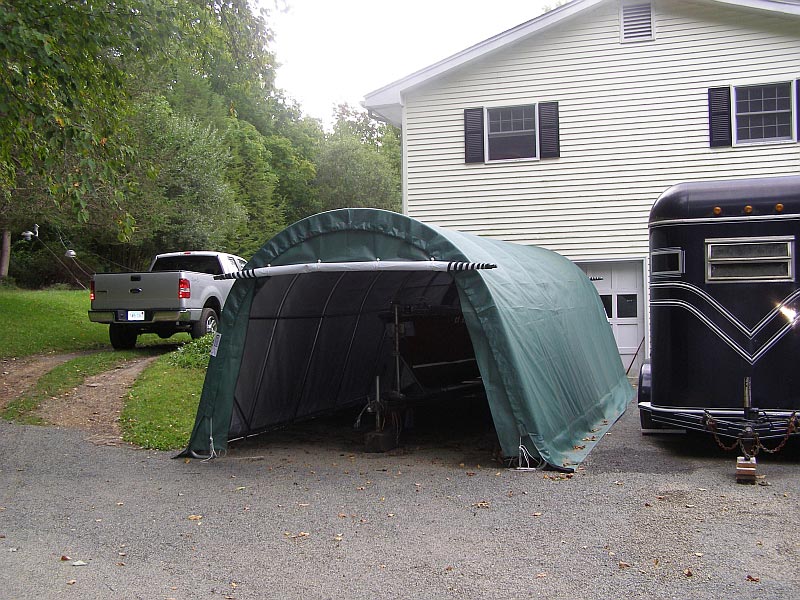 Rhino Shelters Instant Garage 12’W x 24’L x 8’H – (Round Style) GA122408R