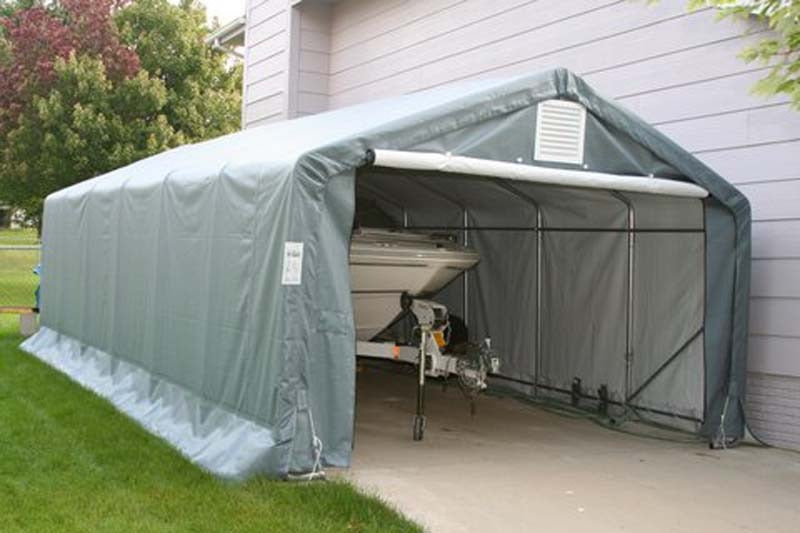 Rhino Shelters Instant Garage 12’W x 24’L x 8’H – (House Style) GA122408H