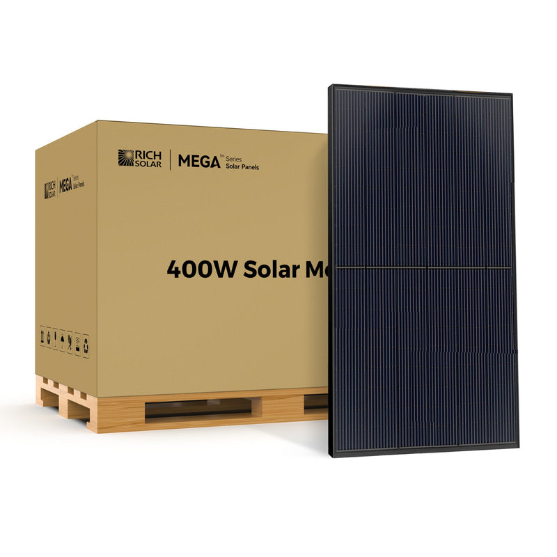 Rich Solar MEGA 400 | 400 Watt Solar Panel | Premium Grid-tie or Off-grid Solar Panel for Residential, Commercial, Agriculture | 25-Year Output Warranty | UL Certified