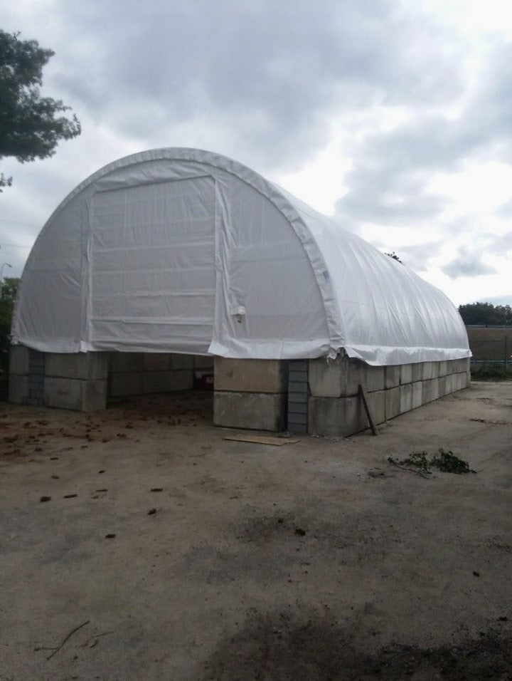 Rhino Shelters Portable Building 30’W x 65’L x 15’H – (Round Style) TR306515R-4