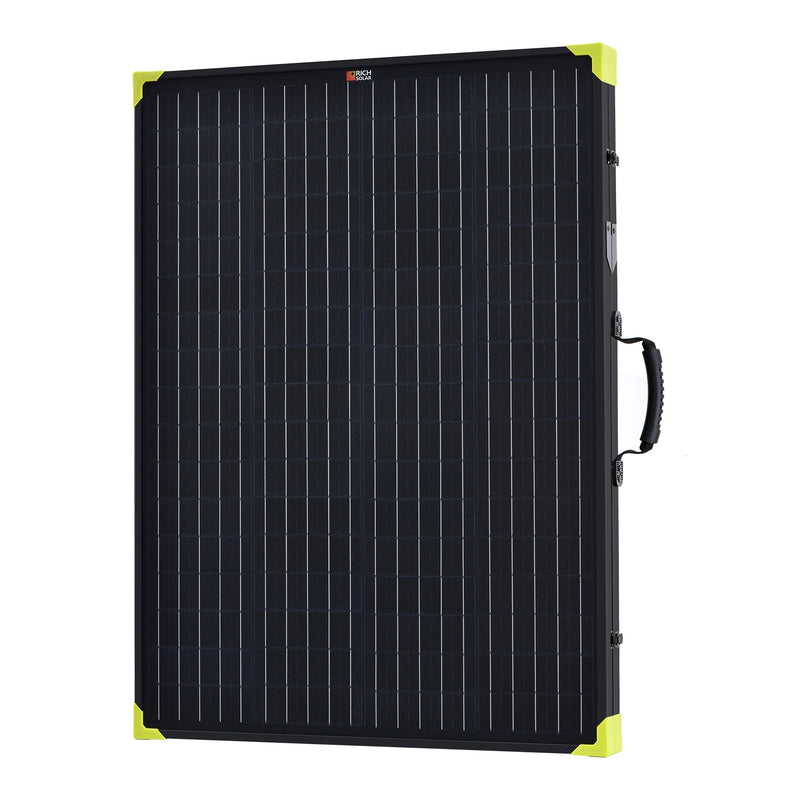 Rich Solar MEGA 200 Portable Briefcase Charging Kit | 200 Watt Portable Solar Panel | Premium 12V Portable Solar Panel for Generators, Vans, Campers | High Efficiency