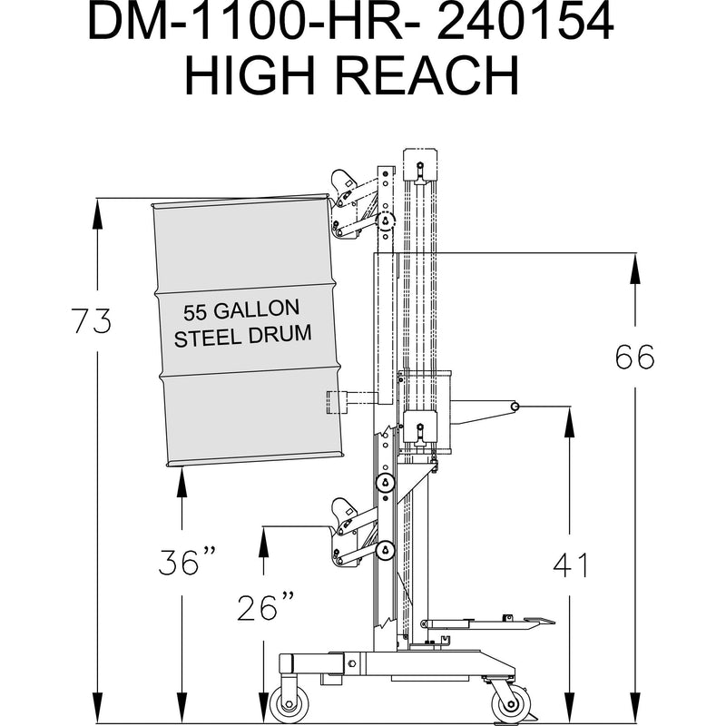 Wesco Industrial Products ERGONOMIC DRUM HANDLER HIGH REACH MODEL - 240154