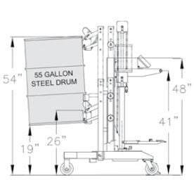 Wesco Industrial Products ERGONOMIC DRUM HANDLER POWER LIFT - 240156