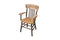 A&L Furniture Co. Amish-Made Hickory Panel Back Dining Chairs with Arms AL2541