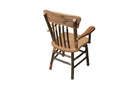 A&L Furniture Co. Amish-Made Hickory Panel Back Dining Chairs with Arms AL2541