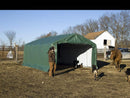 Rhino Shelters Livestock Shelter 12’W x 20’L x 8’H – (Animal Run-In House Style) LV122008H