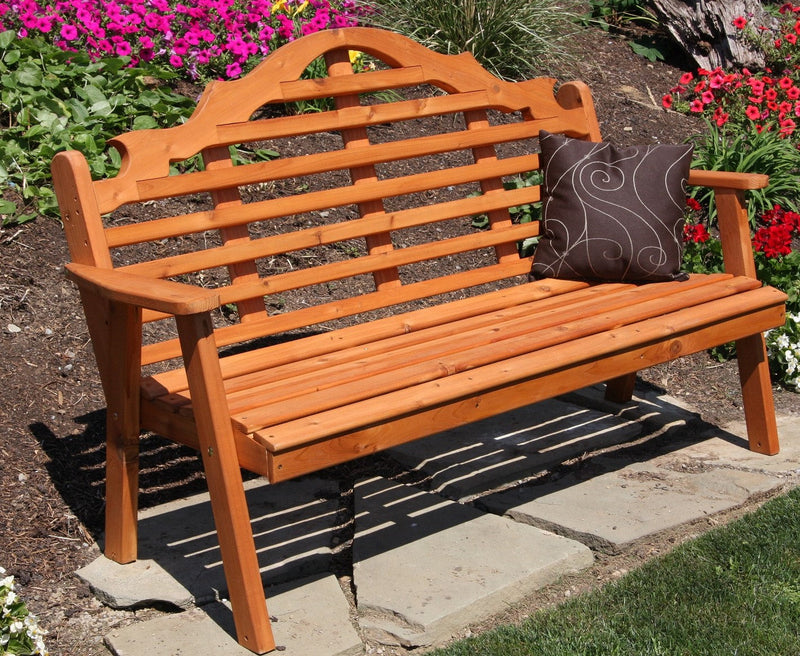 A&L Furniture Co. Amish-Made Cedar Marlboro Garden Benches AL471C