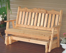 A&L Furniture Co. Amish-Made Cedar Royal English Glider Benches AL611C