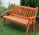 A&L Furniture Co. Amish-Made Cedar Traditional English Garden Benches AL501C