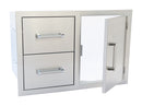 KoKoMo Grills Outdoor Kitchen Stainless Steel Two Drawer - One Door Combo KO-ALPDC