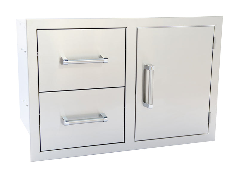 KoKoMo Grills Outdoor Kitchen Stainless Steel Two Drawer - One Door Combo KO-ALPDC