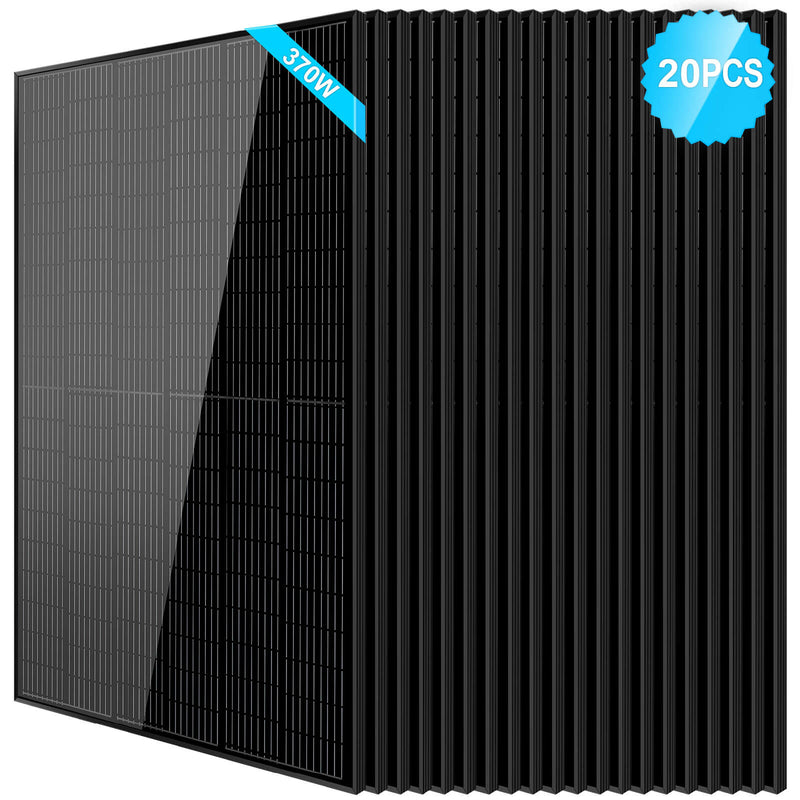 SunGoldPower 370W Mono Black PERC Solar Panel UL61730 SG-370WMB