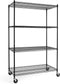 EZTRIM Ez Cure –  4 Tier Wire Rack with Casters 48W x 18D x 72H