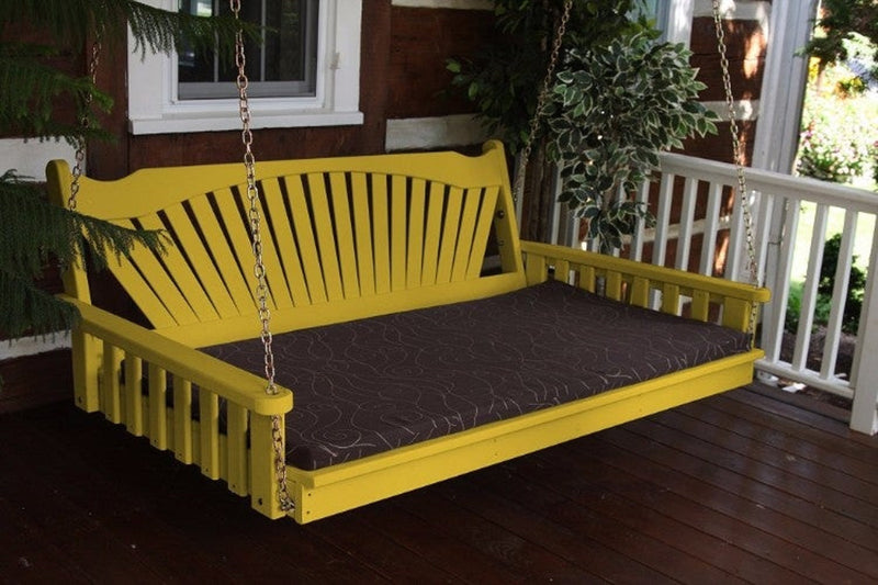 A&L Furniture Co. Amish-Made Pine Fanback Swing Beds AL431