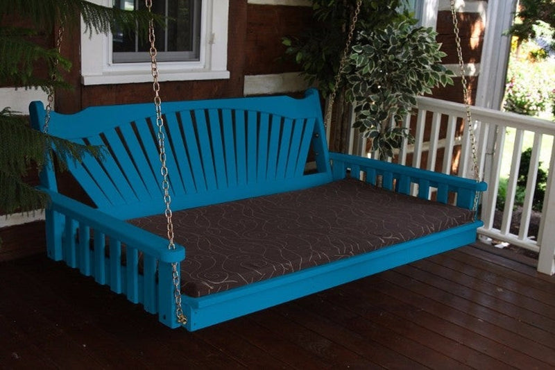 A&L Furniture Co. Amish-Made Pine Fanback Swing Beds AL431