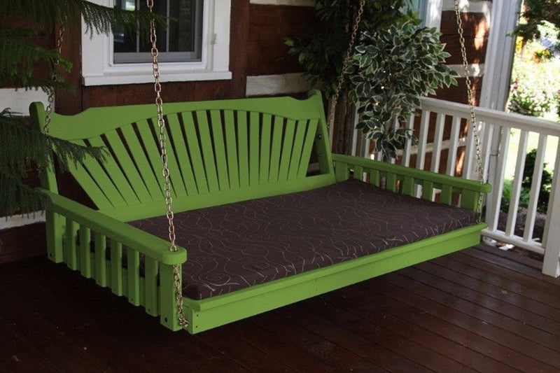 A&L Furniture Co. Amish-Made Pine Fanback Swing Beds AL431