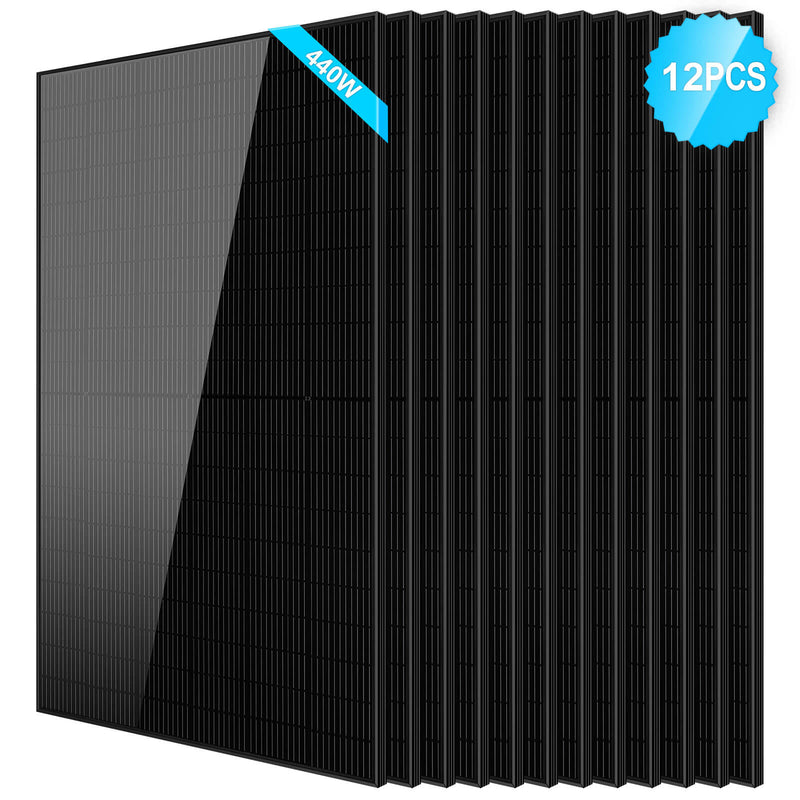 SunGoldPower 440W Mono Black PERC Solar Panel UL61730 SG-440WM