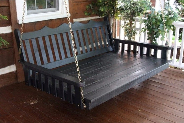 A&L Furniture Co. Amish-Made Pine Royal English Swing Beds AL461