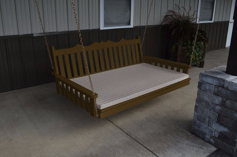 A&L Furniture Co. Amish-Made Pine Royal English Swing Beds AL461