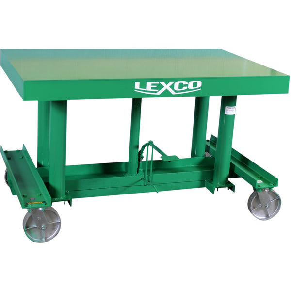 Lexco 3,000 LB. CAPACITY LONG-DECK HYDRAULIC FOOT-OPERATED LIFT TABLE- 492251