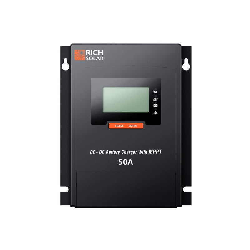 Rich Solar BRAVO 50 DC | 50 Amp DC-DC Solar Charge Controller with MPPT | Premium 50A 12V/24V DC-DC Solar Controller with MPPT for RVs, Trailers, Campers, Vans, Boats, Off-Grid |