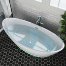 Empava 67" Freestanding Soaking LED Tub with Center Drain EMPV-67FT1518LED