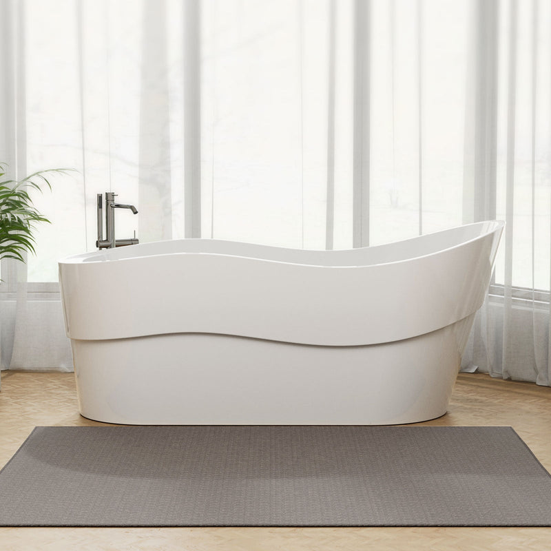 Empava 67" Freestanding Soaking Tub with Left Drain EMPV-67FT1527