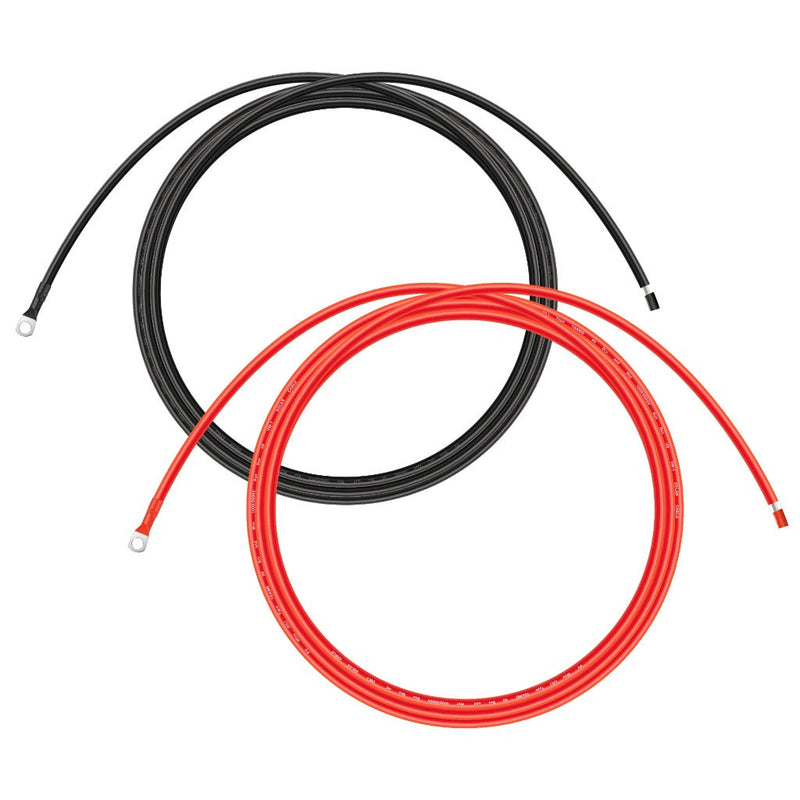 Rich Solar Extension Cable to Connect Charge Controller to Battery | Pair of Red and Black Extension Wires to Connect Charge Controller to Battery Cable | Choose Gauge: 8AWG, 10AWG