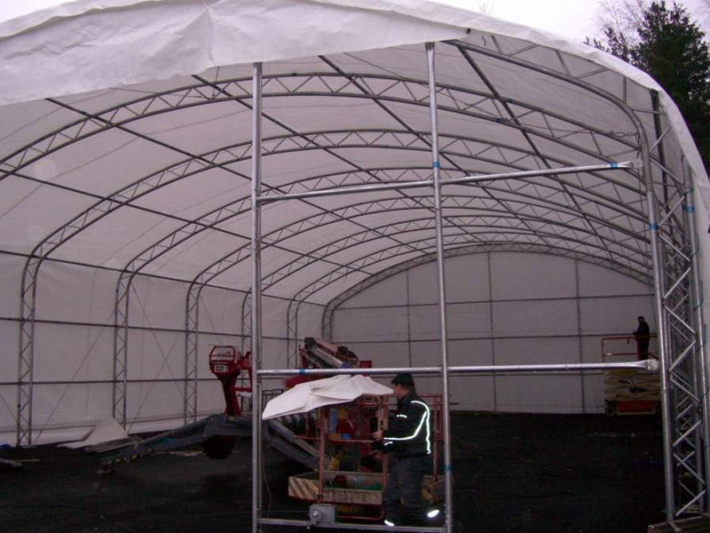 Rhino Shelters Portable Building 40’W x 60’L x 18’H – (Round Style) TR406018D