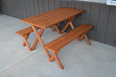 A&L Furniture Co. 5' Amish-Made Cedar Economy Picnic Table AL95C