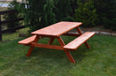 A&L Furniture Co. Amish-Made Spruce Picnic Tables with Attached Benches AL11