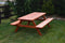 A&L Furniture Co. Amish-Made Spruce Picnic Tables with Attached Benches AL11