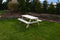 A&L Furniture Co. Amish-Made Spruce Picnic Tables with Attached Benches AL11