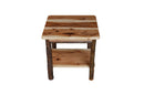 A&L Furniture Co. Hickory Solid Wood End Table with Shelf AL2830