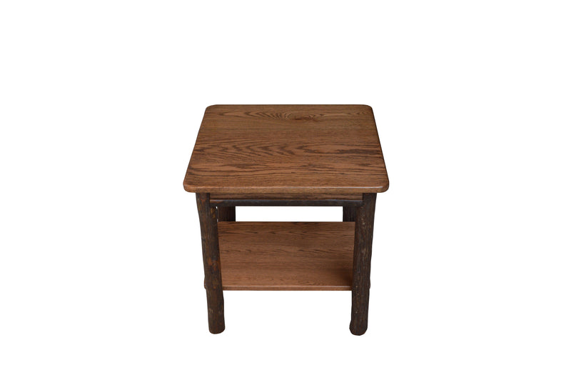 A&L Furniture Co. Hickory Solid Wood End Table with Shelf AL2830