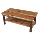 A&L Furniture Co. Hickory Solid Wood Coffee Table with Shelf AL2840