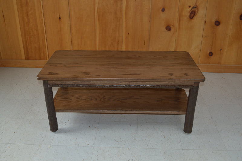 A&L Furniture Co. Hickory Solid Wood Coffee Table with Shelf AL2840