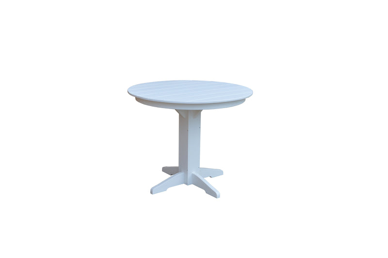 A&L Furniture Co. Amish-Made Counter-Height Round Poly Dining Tables AL4145