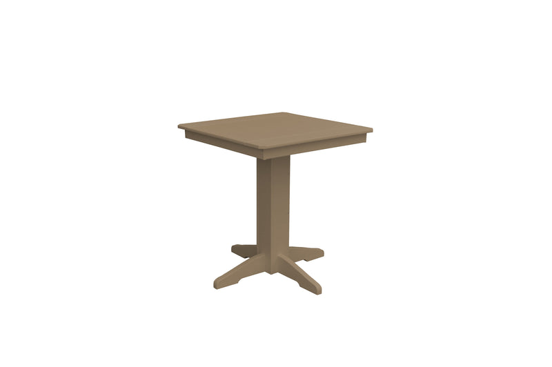 A&L Furniture Co. Amish-Made Counter-Height Square Poly Dining Tables AL4155