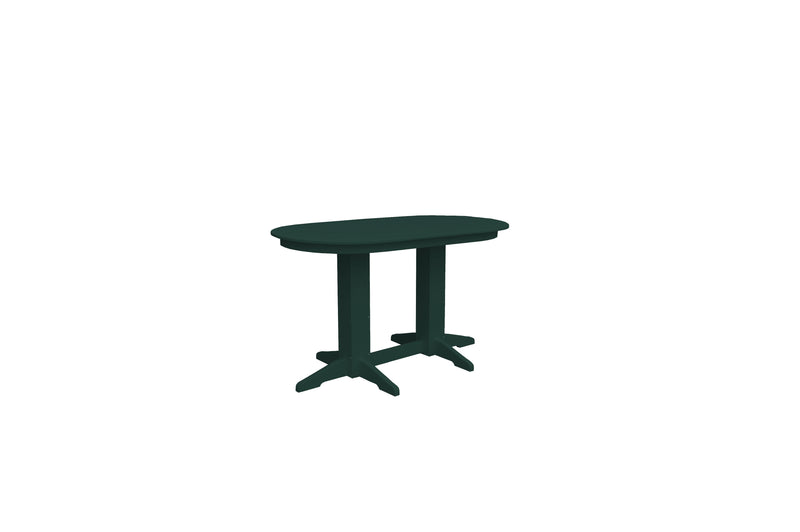 A&L Furniture Co. Amish-Made Counter-Height Oval Poly Dining Tables AL4175