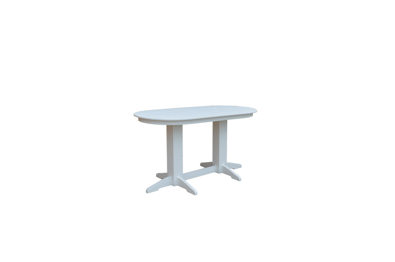 A&L Furniture Co. Amish-Made Counter-Height Oval Poly Dining Tables AL4175