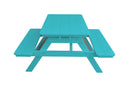 A&L Furniture Co. Amish-Made Poly Picnic Table with Attached Benches AL5300