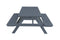 A&L Furniture Co. Amish-Made Poly Picnic Table with Attached Benches AL5300